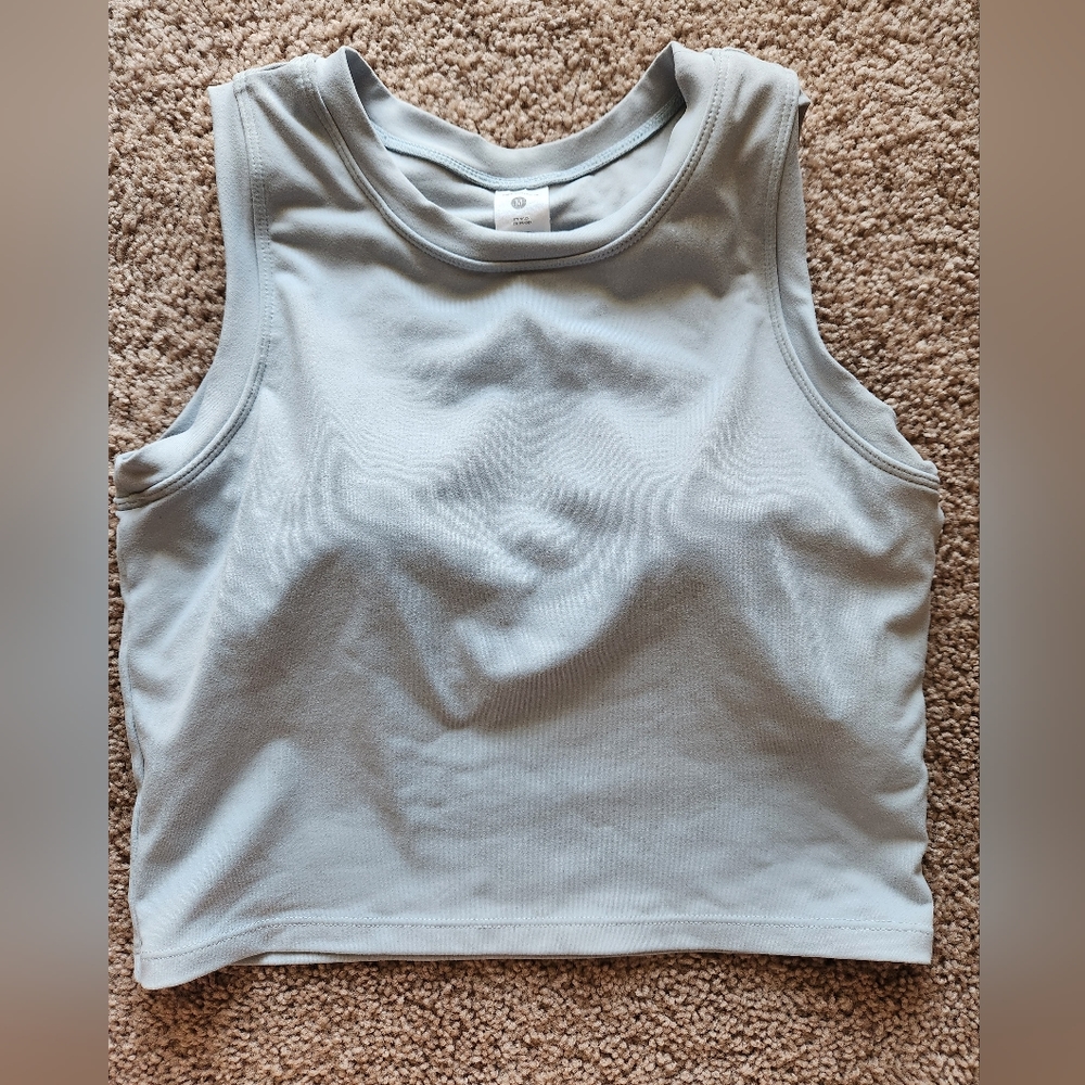 Paragon Columbia Crop Sports Bra, Light Blue, Size:M